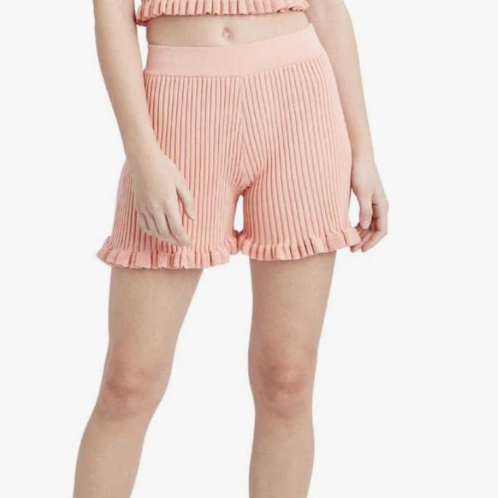 BCBGeneration 1TX3S06 Coral High Waist Shorts NWT